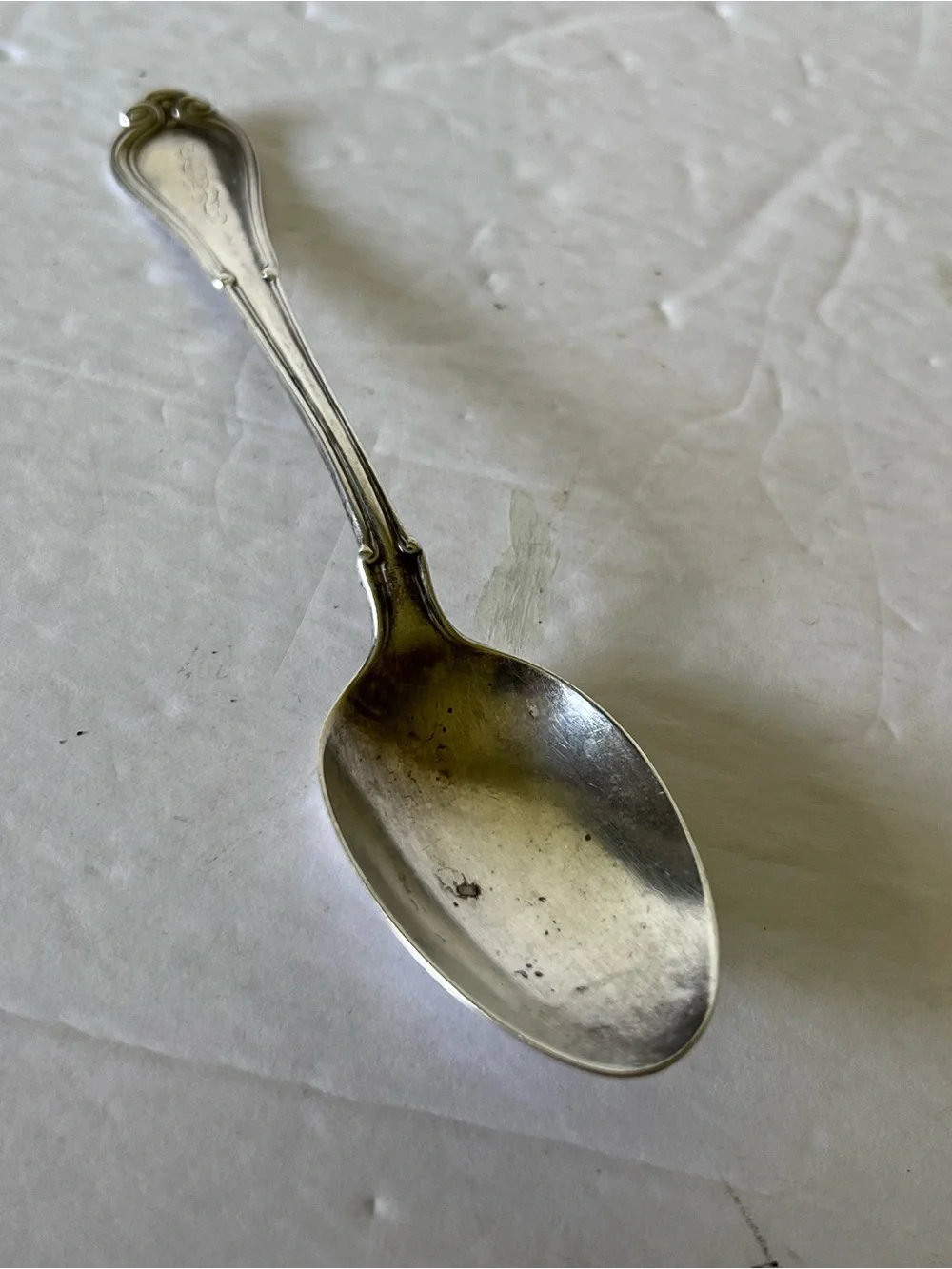 VTG Gorham Sterling Silver Heavy Gage Teaspoon Norfolk or Villa Norfolk Pattern